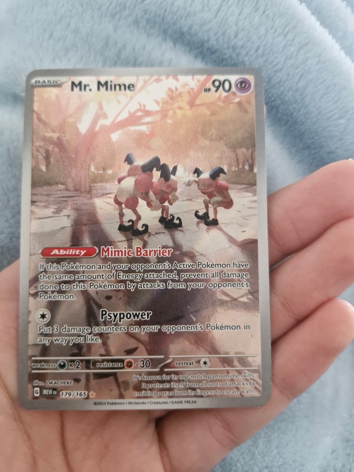 Mr. Mime Pokémon Kaart (151179/165), Hobby en Vrije tijd, Verzamelkaartspellen | Pokémon, Ophalen of Verzenden, Zo goed als nieuw