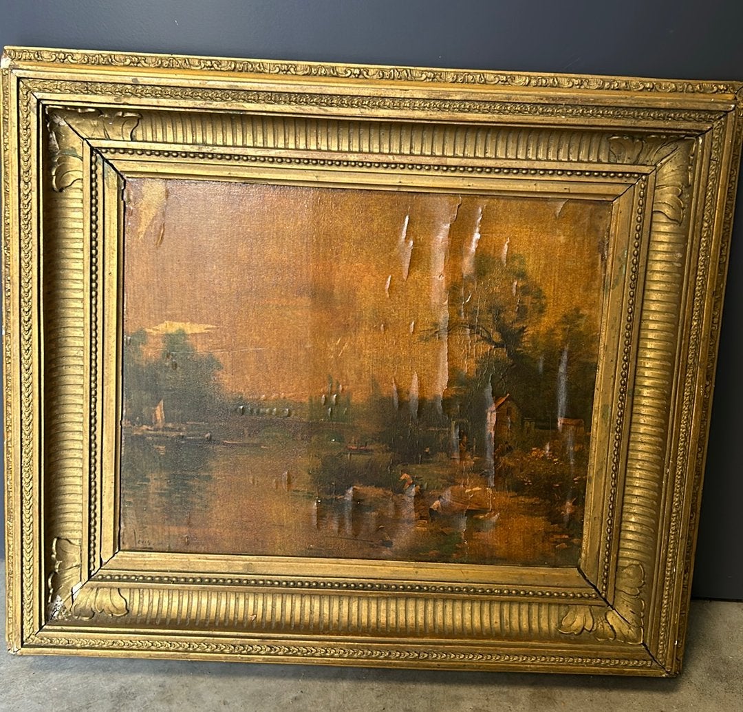 Oud schilderij op paneel. 54 x 47 cm., Ophalen of Verzenden