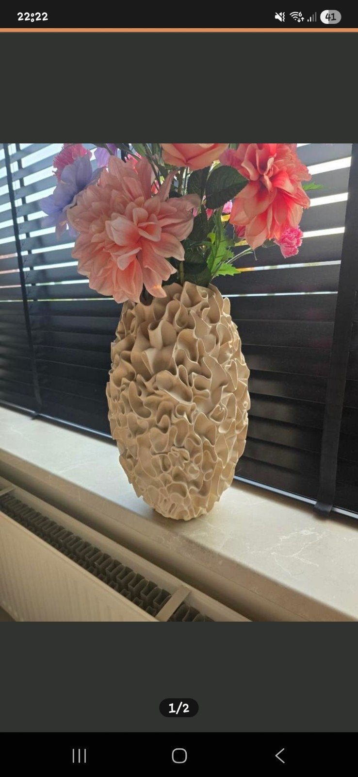 Light & Living Vaas AGELLO, Overige materialen, Met patroon/structuur, Beige, Ophalen of Verzenden