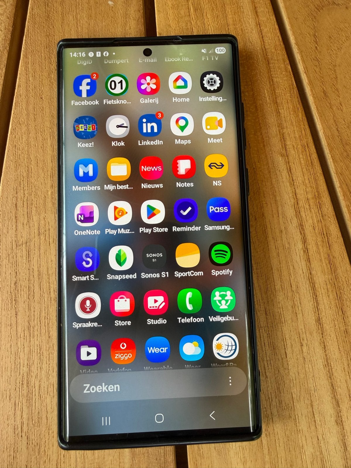 Samsung Galaxy S22 Ultra 256GB Zwart, Telecommunicatie, Gebruikt, Zwart, Touchscreen, Ophalen of Verzenden