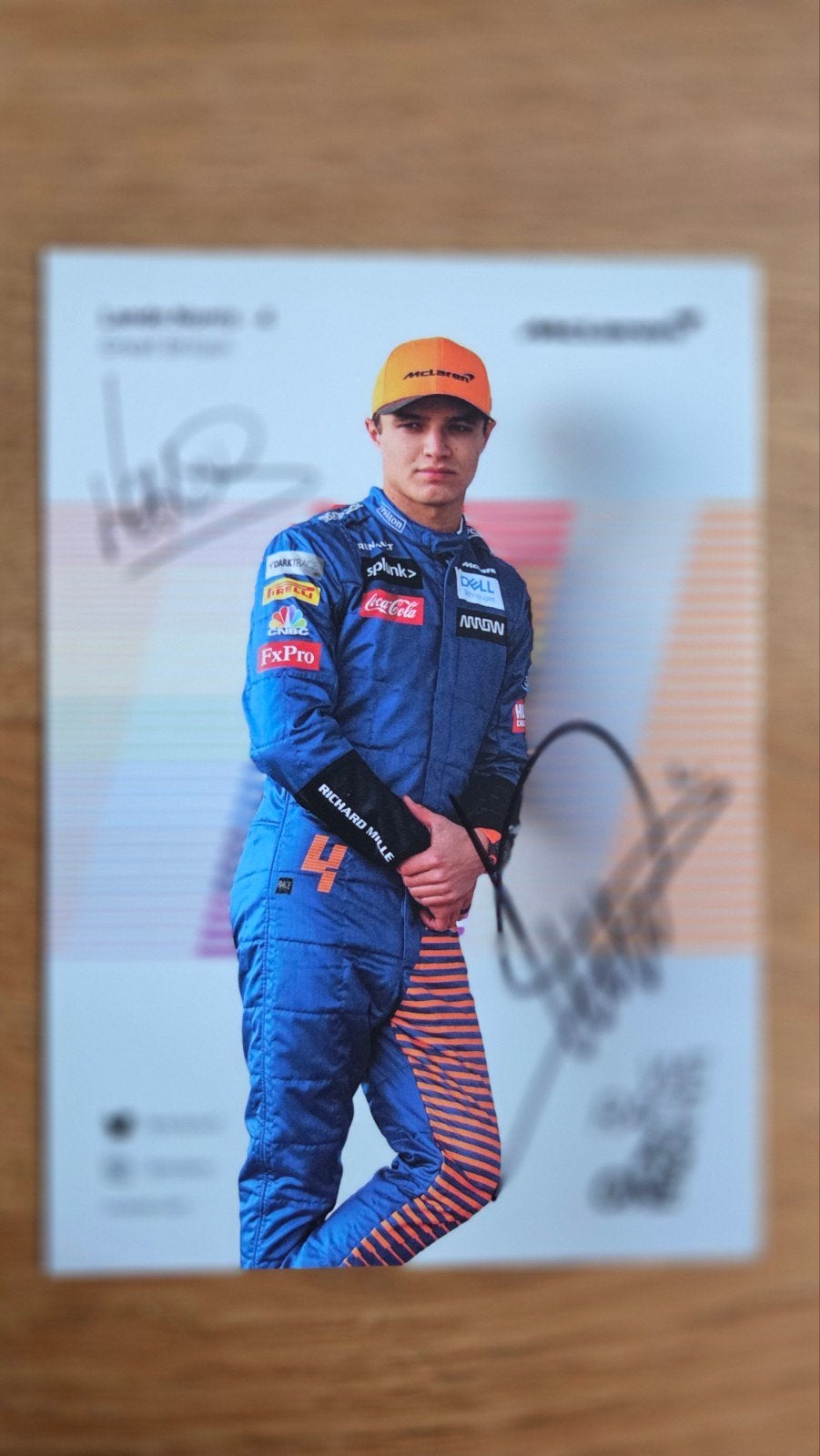 Originele gesigneerde McLaren teamkaart Lando Norris, Ophalen of Verzenden, Zo goed als nieuw, Formule 1