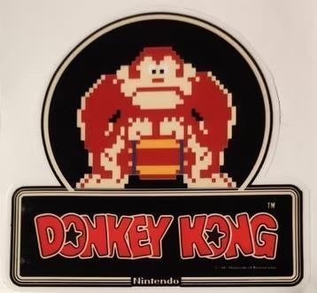 DONKEY KONG BARTOP Retro Arcade Vinyl Sticker Decal #2, Verzenden, Nieuw