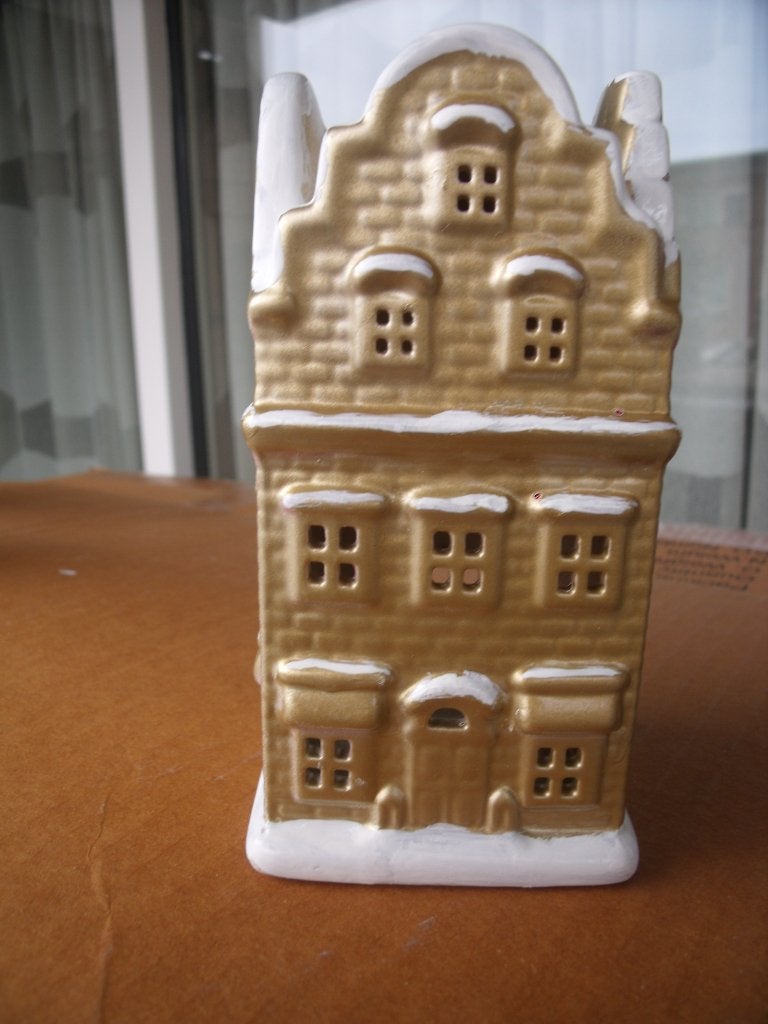 postcodeloterij huisje nr. 7 GOUD KLEURIG met lichtje i.p.s., Verzamelen, Albert Heijn, Ophalen of Verzenden