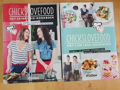 2 kookboeken Chickslovefood van Nina de Bruijn en Elise Gru, Ophalen of Verzenden, Zo goed als nieuw