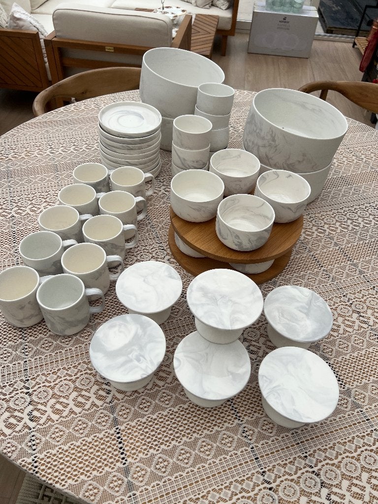 Servies marmerlook, Ophalen, Nieuw, Overige stijlen, Kop(pen) en/of Schotel(s)