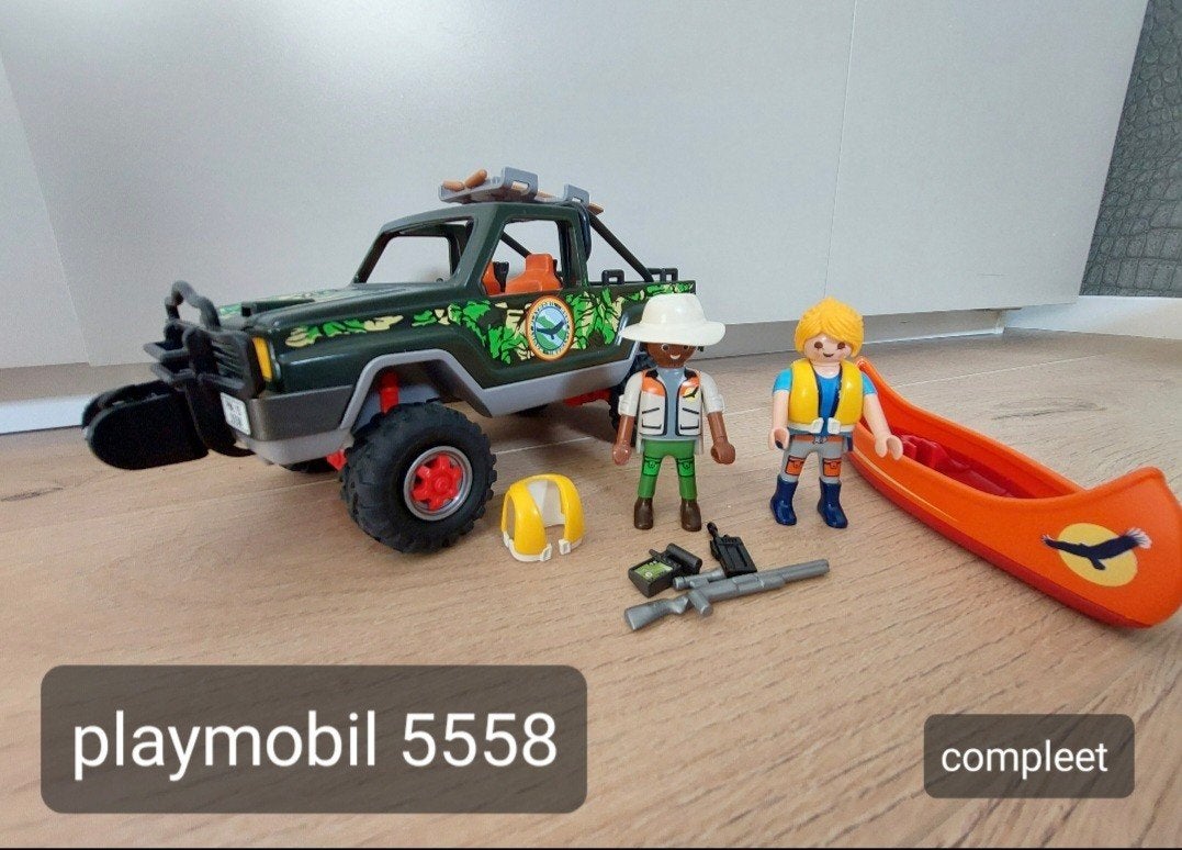 Playmobil 5558 Wild Life Ranger met Voertuig en Kano, Kinderen en Baby's, Speelgoed | Playmobil, Wild life, Complete set, Voertuig