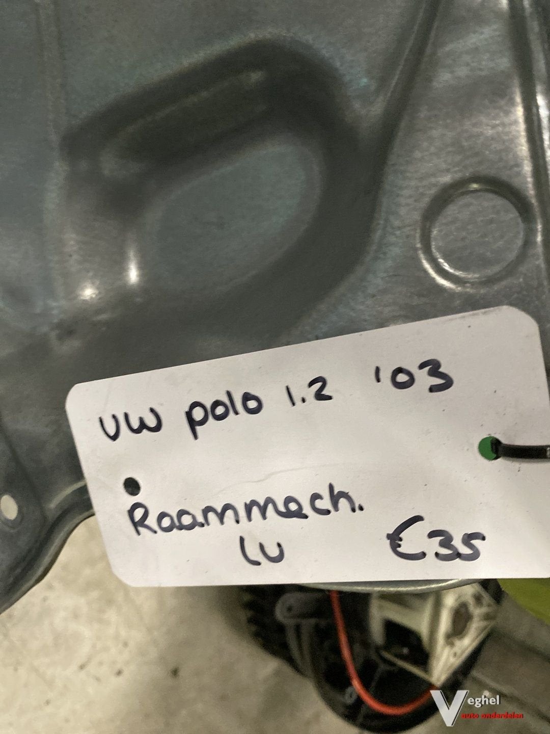 VW Polo 1.2B Raammechanisme LV of RV '03, Auto-onderdelen, Ruiten en Toebehoren, Gebruikt, -, -, Ophalen of Verzenden
