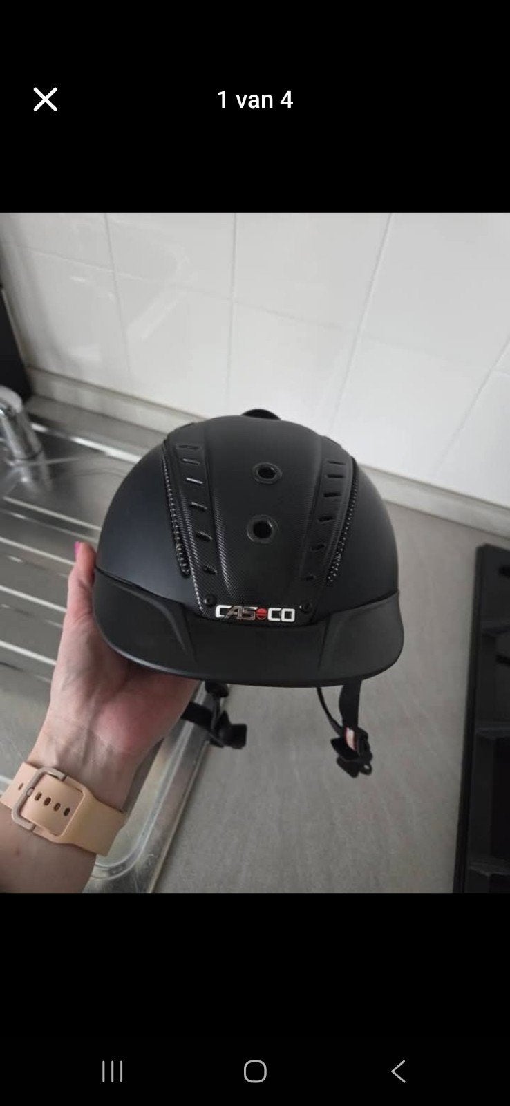 Casco cap ZGAN, Dieren en Toebehoren, Ophalen of Verzenden, Zo goed als nieuw, Dressuur, Rijhelm/cap