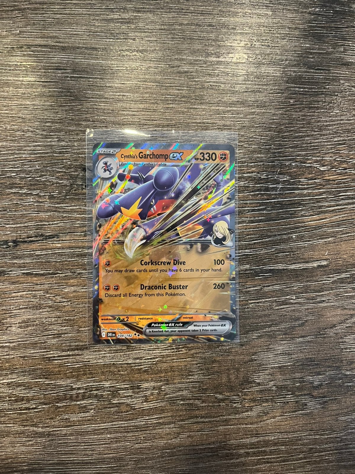 Cynthia’s Garchomp EX DRI 104/182, Ophalen of Verzenden, Zo goed als nieuw