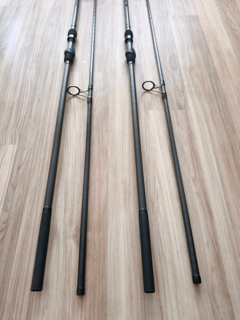 2x Shimano Speedmaster AX 12ft 3lbs met foudraal -zgan-, Watersport en Boten, Hengelsport | Karpervissen, Ophalen of Verzenden