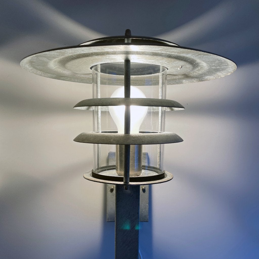 2 buiten LAMPEN zink Scandinavië vintage design brutalist, Gebruikt, -, Wandlamp, -