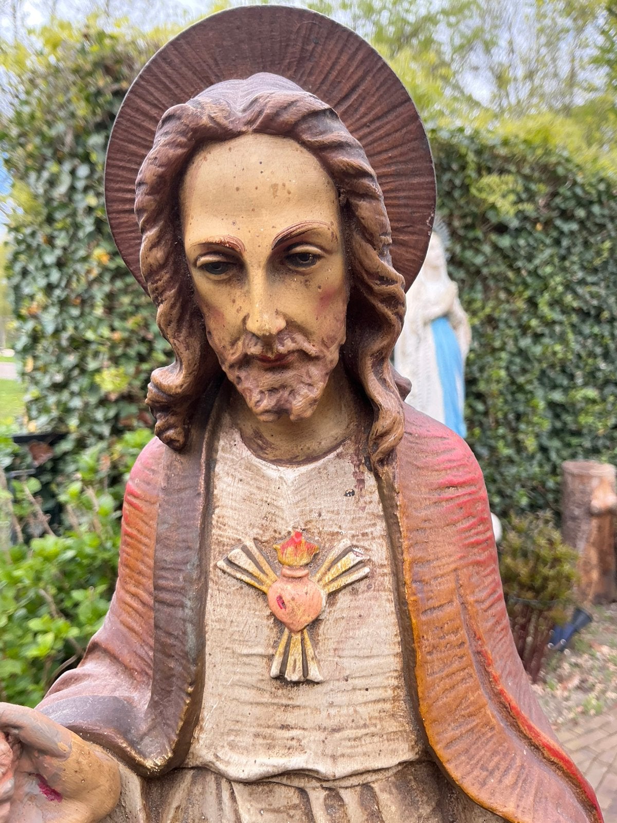 Antiek Heiligenbeeld ❤️ Jezus heilig hart Venlo, Ophalen of Verzenden