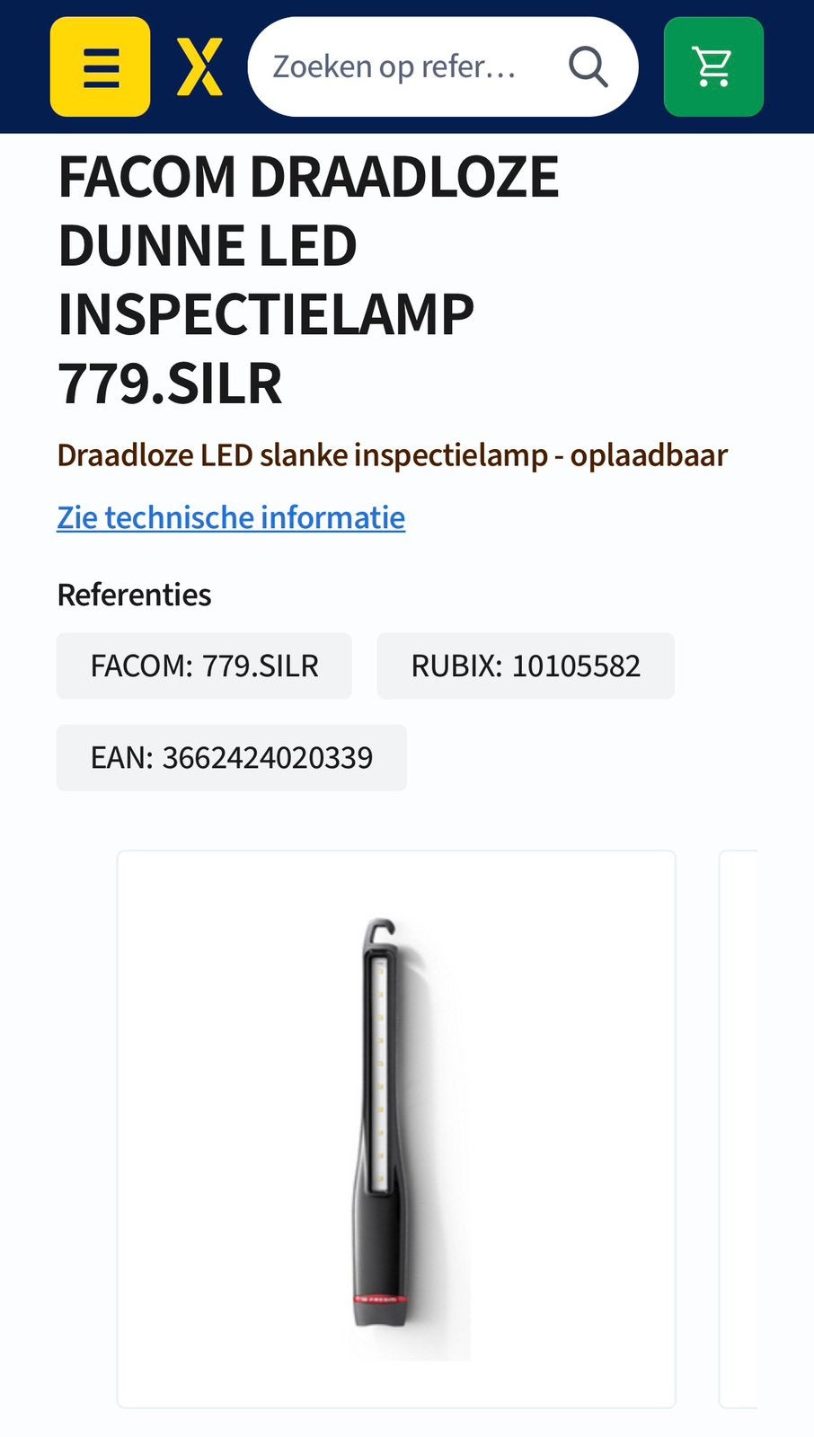 Facom inspectielamp 779.SILR, Ophalen, Zo goed als nieuw, Minder dan 50 watt, Lamp