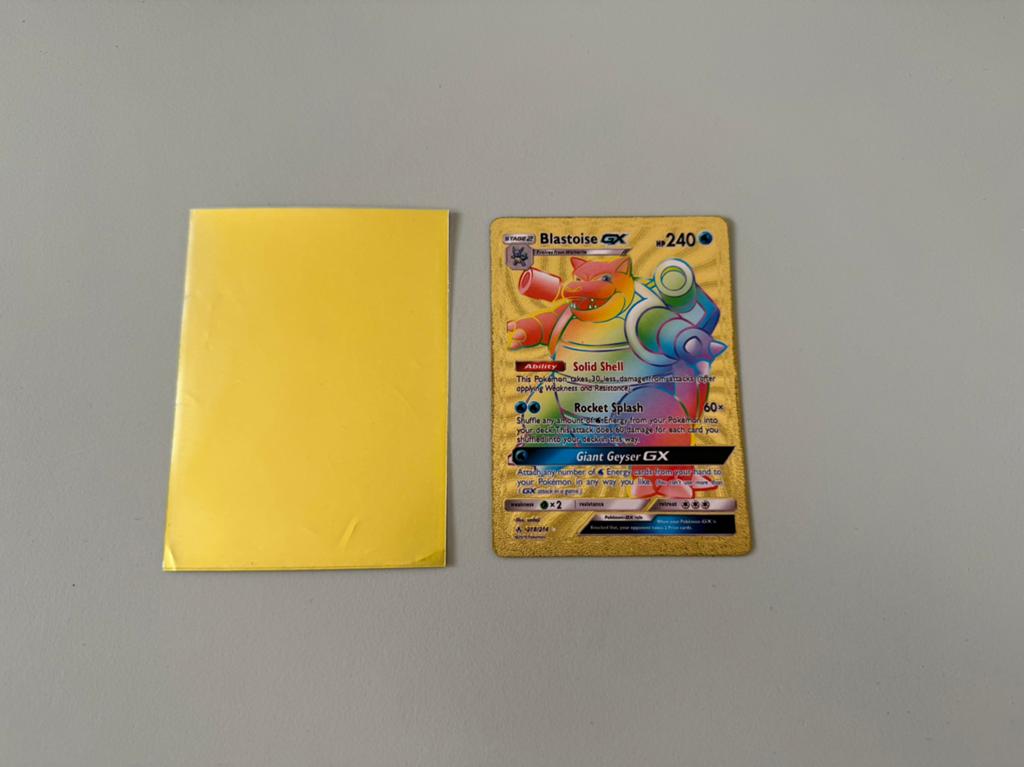 2 gouden pokemonkaarten, Ophalen of Verzenden, Zo goed als nieuw, Speelkaart(en)