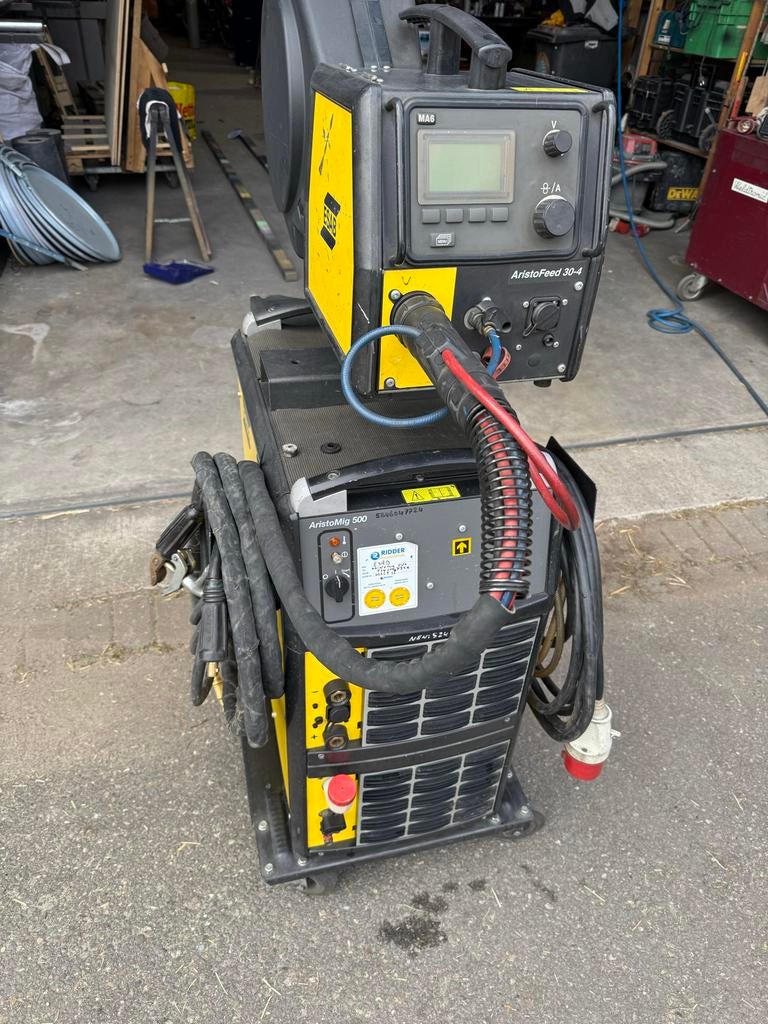 ESAB AristoMig 500 pulse watergekoeld lasapparaat, Doe-het-zelf en Verbouw, Gereedschap | Lasapparaten, Ophalen, Gebruikt, 250 ampère of meer