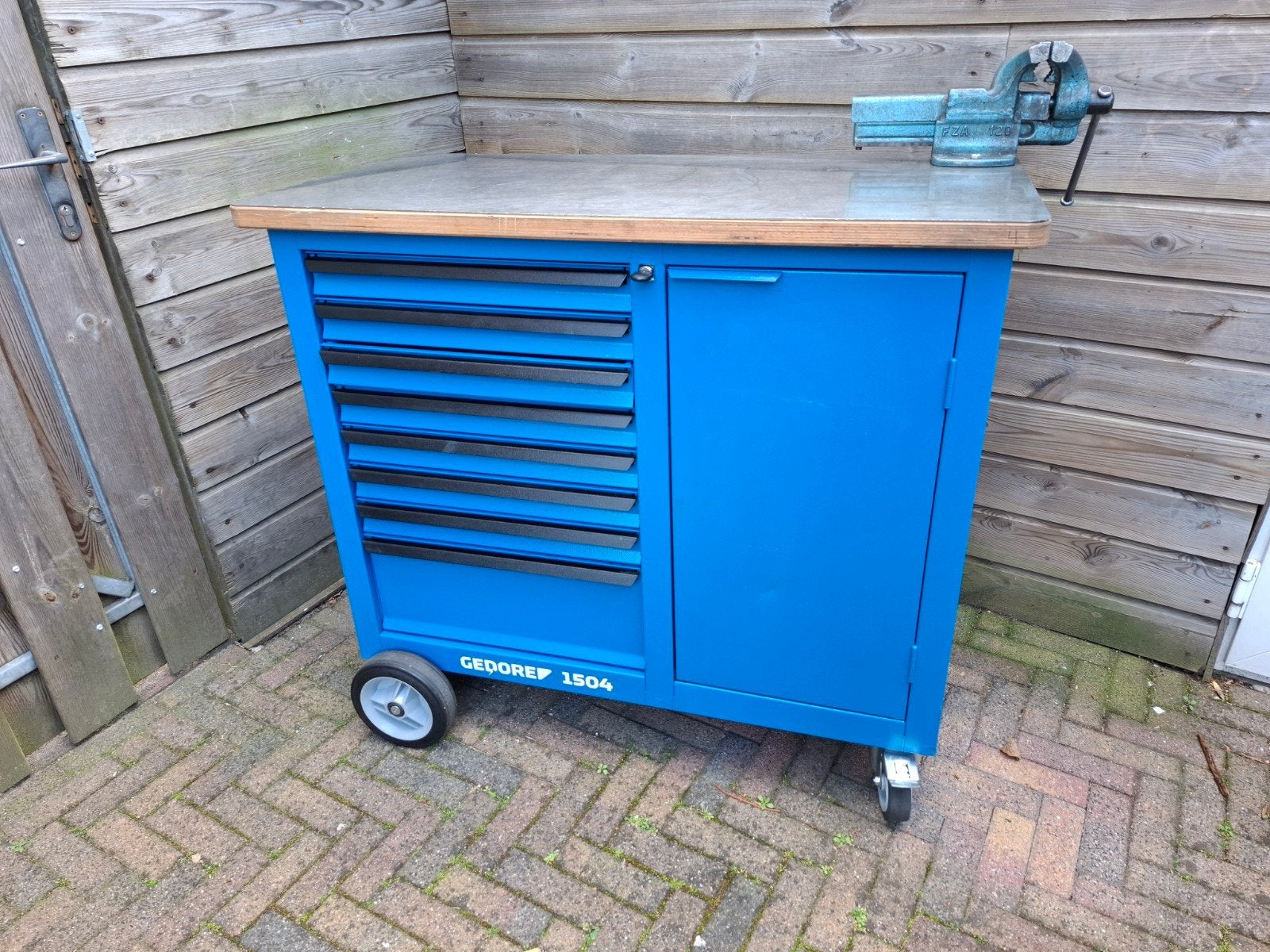 Goede Gedore 1504 gereedschapswagen, Ophalen, Gevuld, Gebruikt