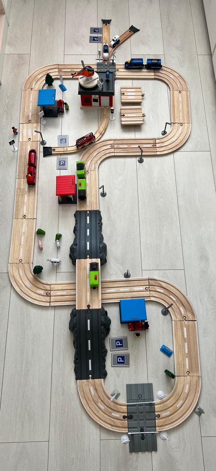 XXL Houten Treinset (200+ Stuks) - Vliegveld & RC Trein, Kinderen en Baby's, Speelgoed | Houten speelgoed, Ophalen of Verzenden