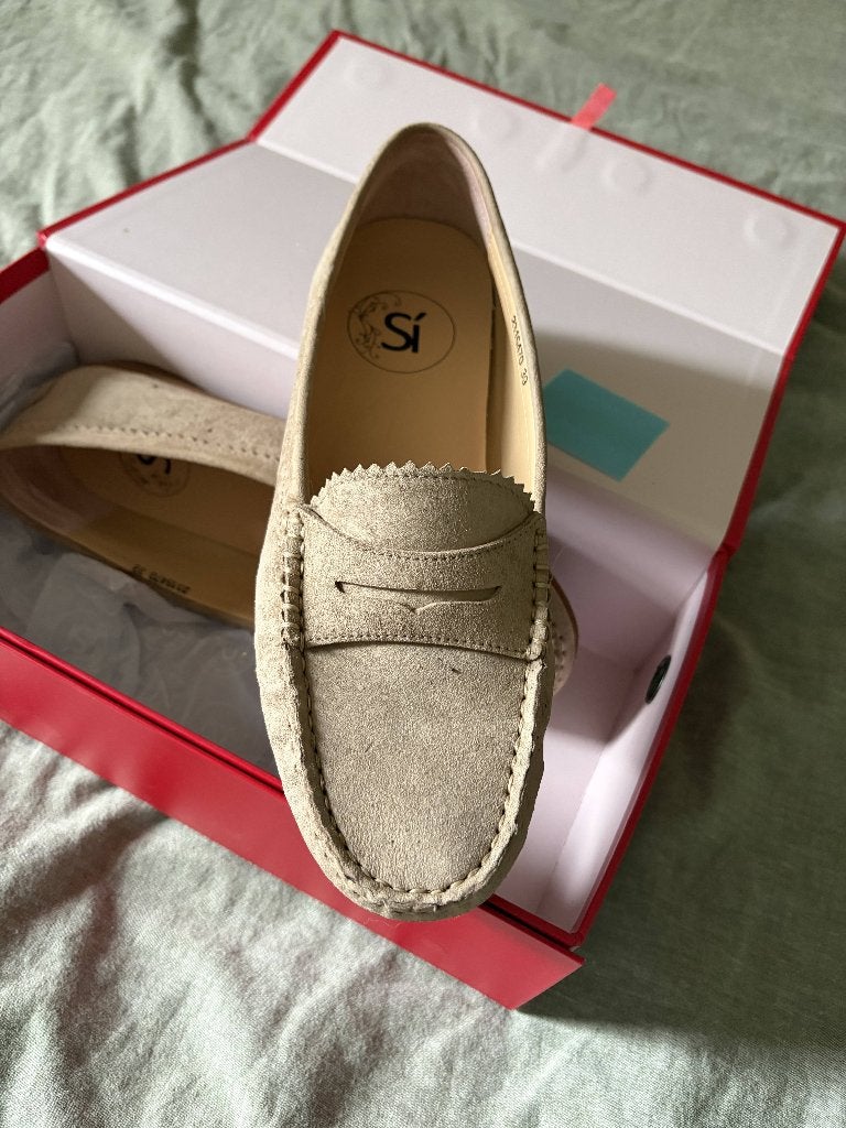 Moccasins / Loafers Zand / Beige maat 39, Kleding | Dames, Ophalen of Verzenden, Zo goed als nieuw, Beige, Instappers