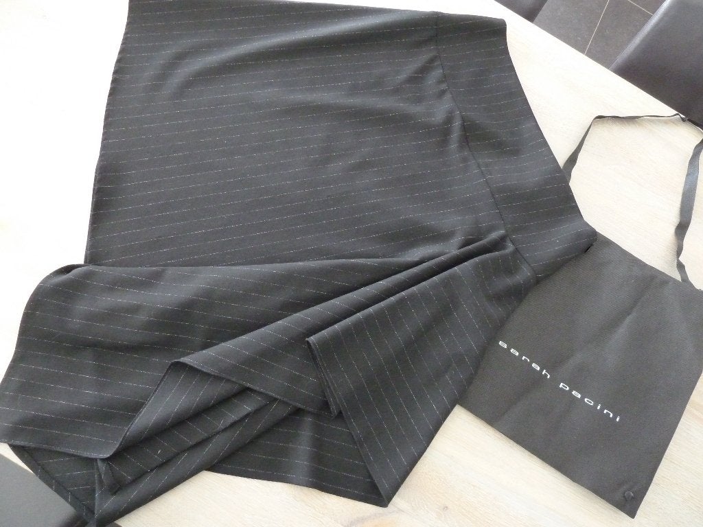 SARAH PACINI ROK NIEUW WOL MAAT 3 (38/40), Maat 38/40 (M), Sarah Pacini, Zwart, Nieuw