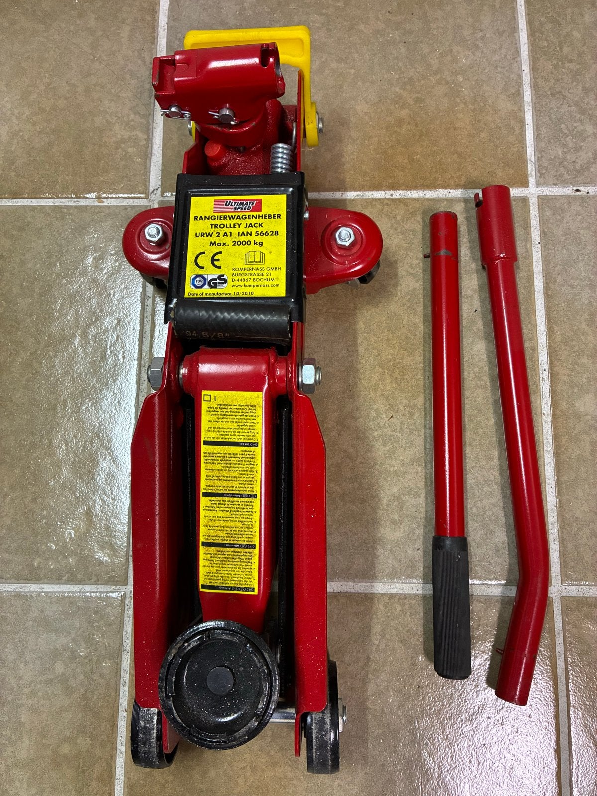 Ultimate Speed Garagekrik URW 2 A1 - Max. 2000 kg, Auto diversen, Ophalen, Gebruikt, Hydraulisch, Garagekrik