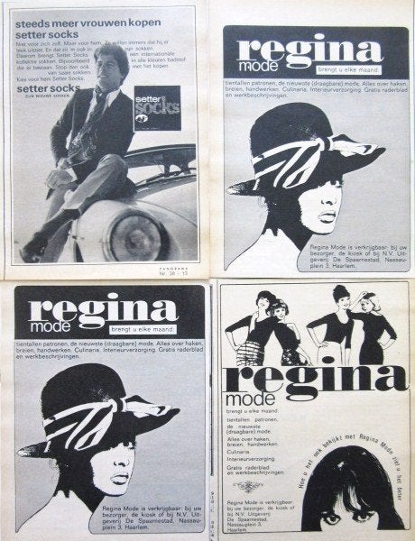 45+ vintage advertenties reclames kleding schoenen mode 67-9, Ophalen of Verzenden, Gebruikt