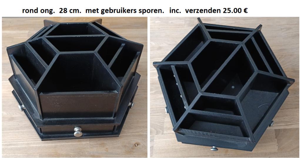 Draaiende Bureau Organizer, van hout. met gebruikers sporen, Hobby en Vrije tijd, Ophalen of Verzenden, Gebruikt, Overige thema's
