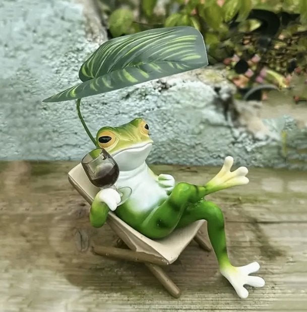 Beeldje Kikker relaxed, Ophalen of Verzenden, Nieuw, Dier