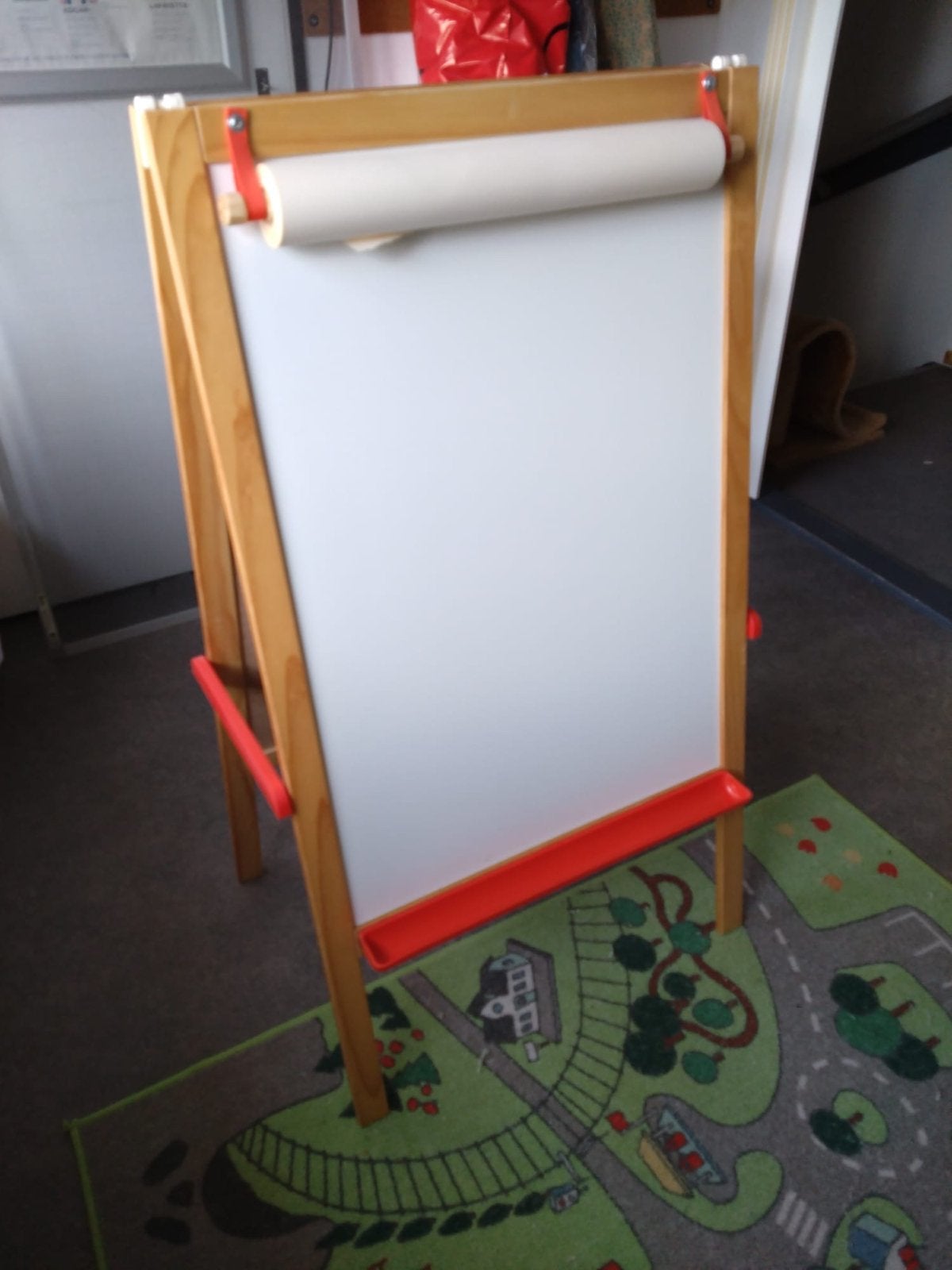 Houten tekenezel met krijtbord en whiteboard, Ophalen, Gebruikt, Knutselen
