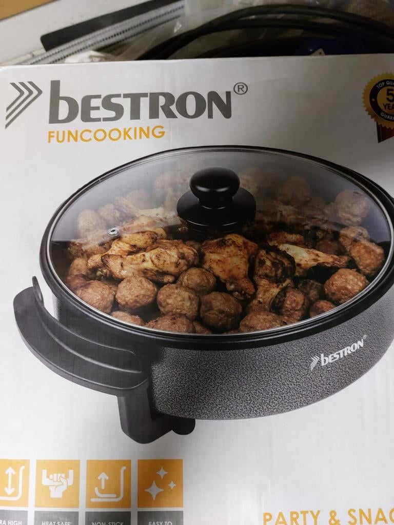 Bestron FunCooking Elektrische Pan - Party & Snack, Ophalen, Nieuw