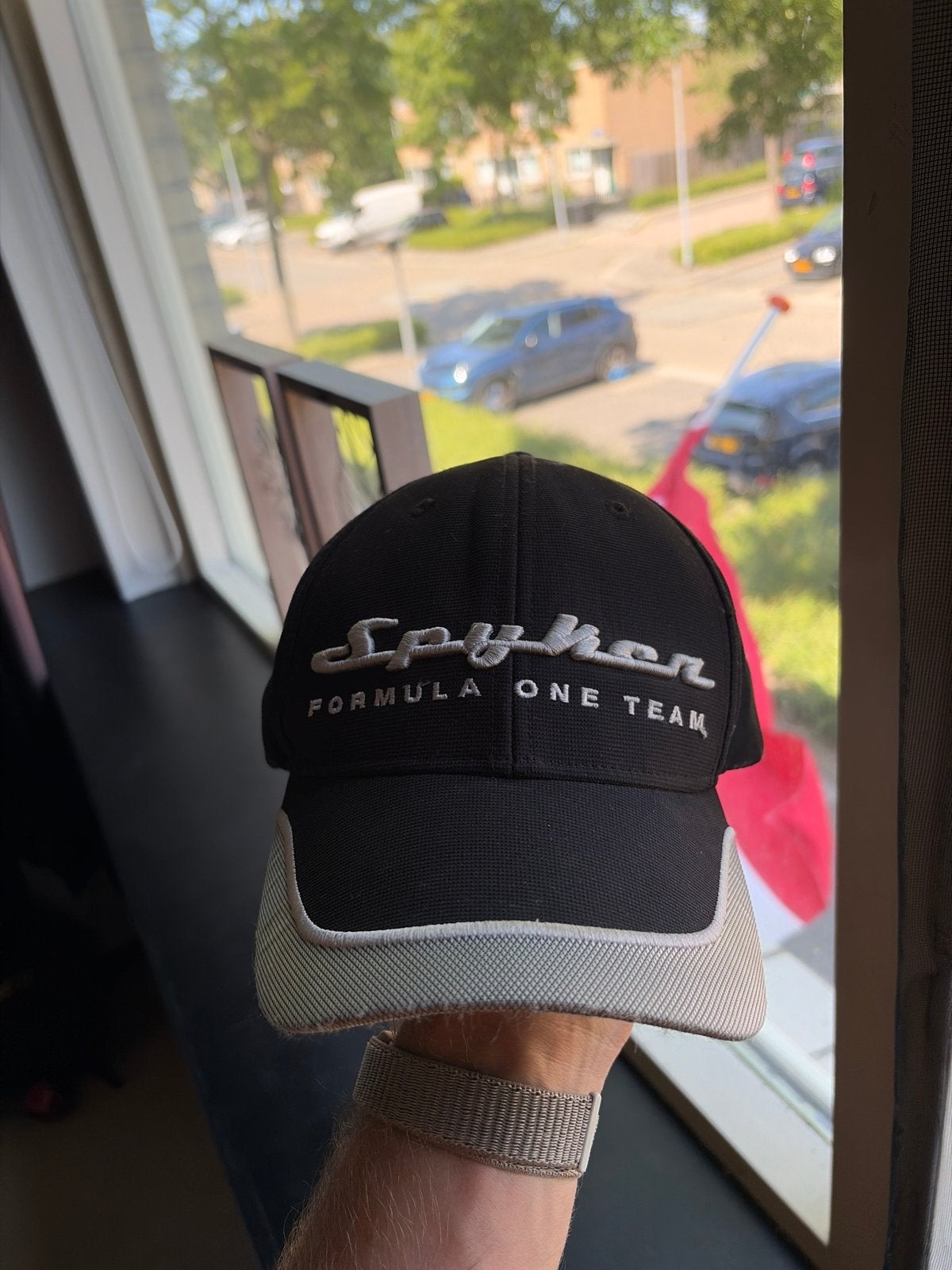 Spyker Formule 1 Team Pet - Zwart met Wit Logo, Kleding | Heren, Ophalen of Verzenden, Zo goed als nieuw, One size fits all, Pet