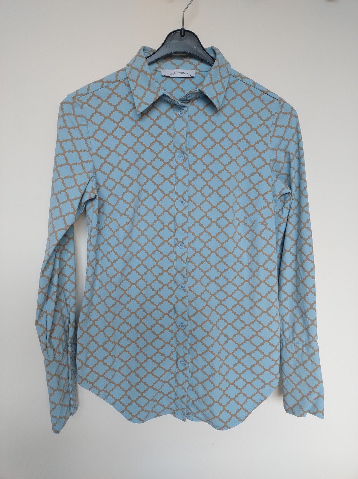 Ambika blouse overhemd traveller travelstof XS 34 blauw, Ambika, Ophalen of Verzenden, Maat 34 (XS) of kleiner, Blauw