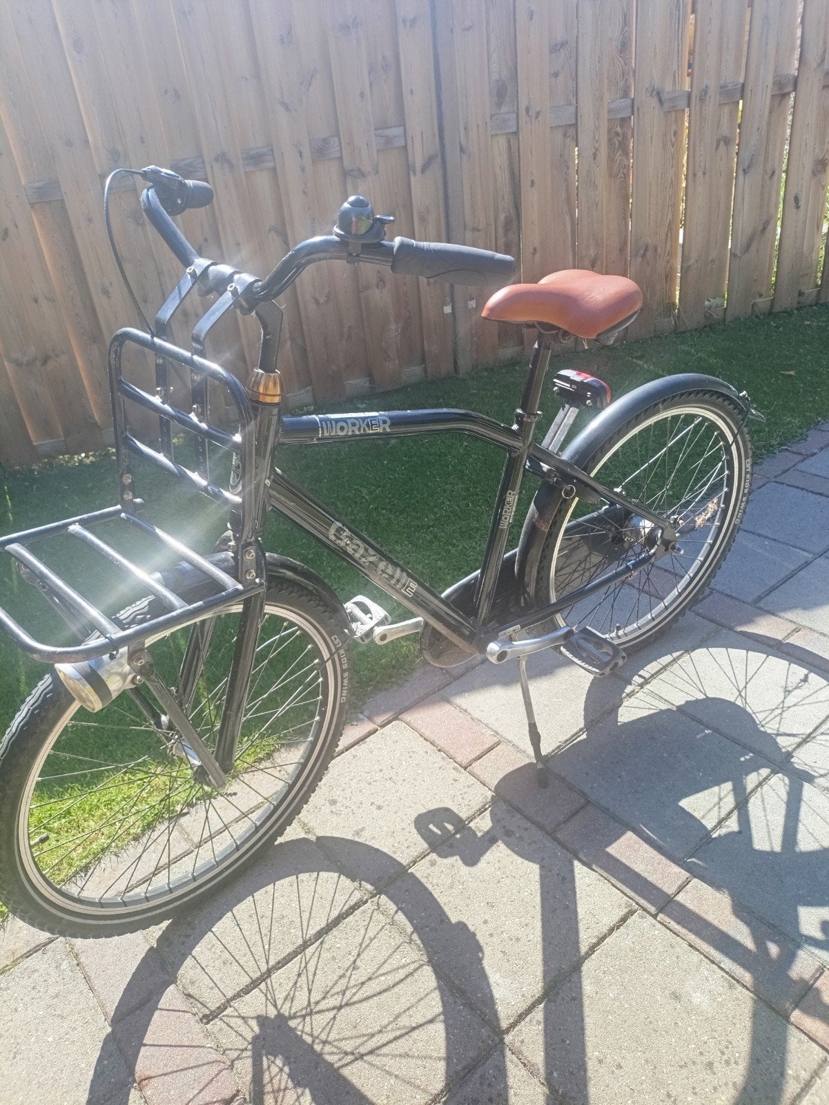 Gazelle Worker transportfiets, Fietsen en Brommers, Fietsen | Heren | Herenfietsen, Ophalen, Terugtraprem, Gebruikt, Versnellingen