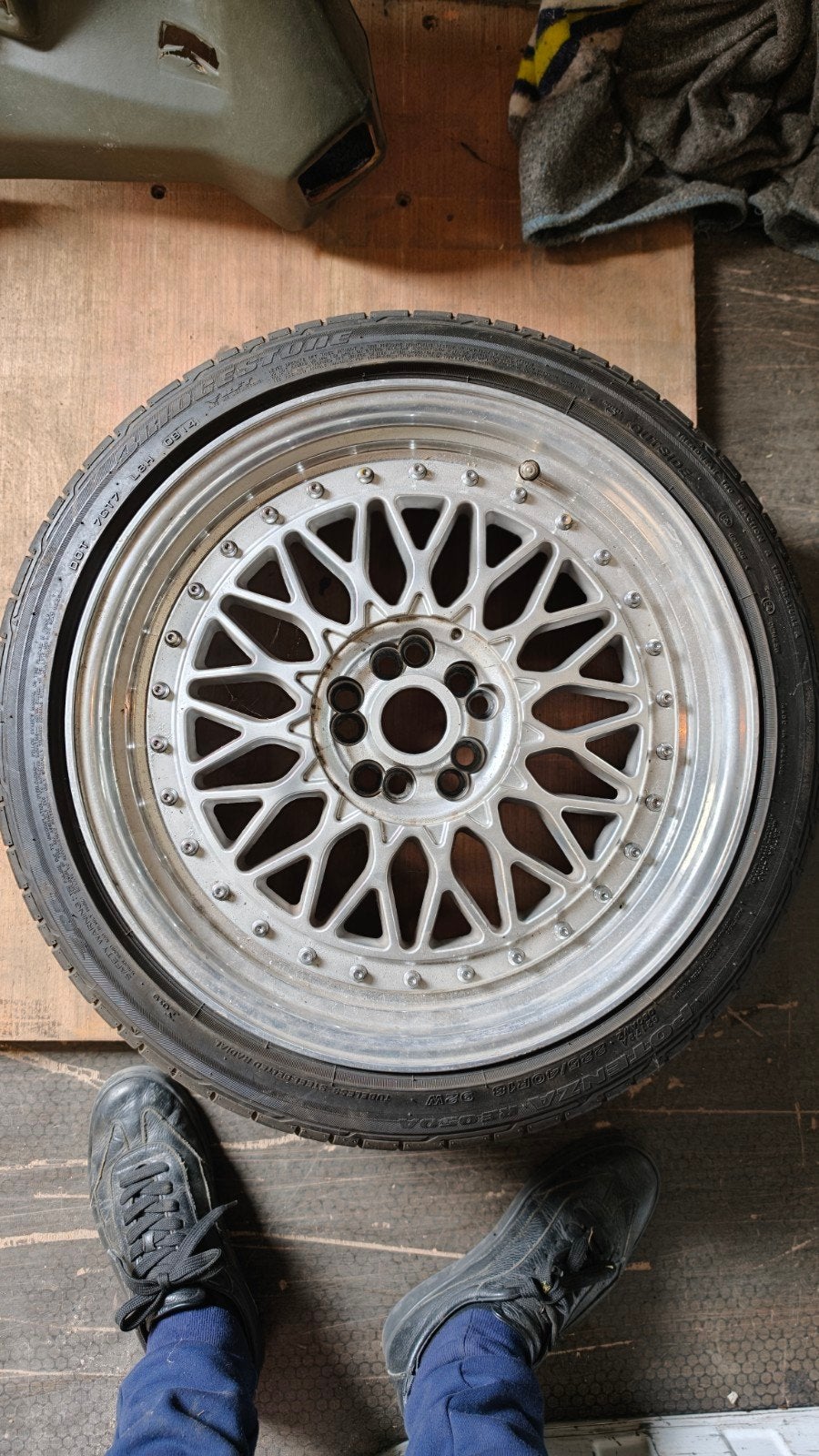 BBS replica velg met band - 18 inch, multisteek, Ophalen of Verzenden, Gebruikt