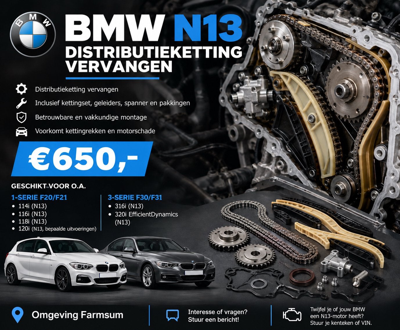 BMW N13 distributieketting vervangen, Auto-onderdelen, Ophalen