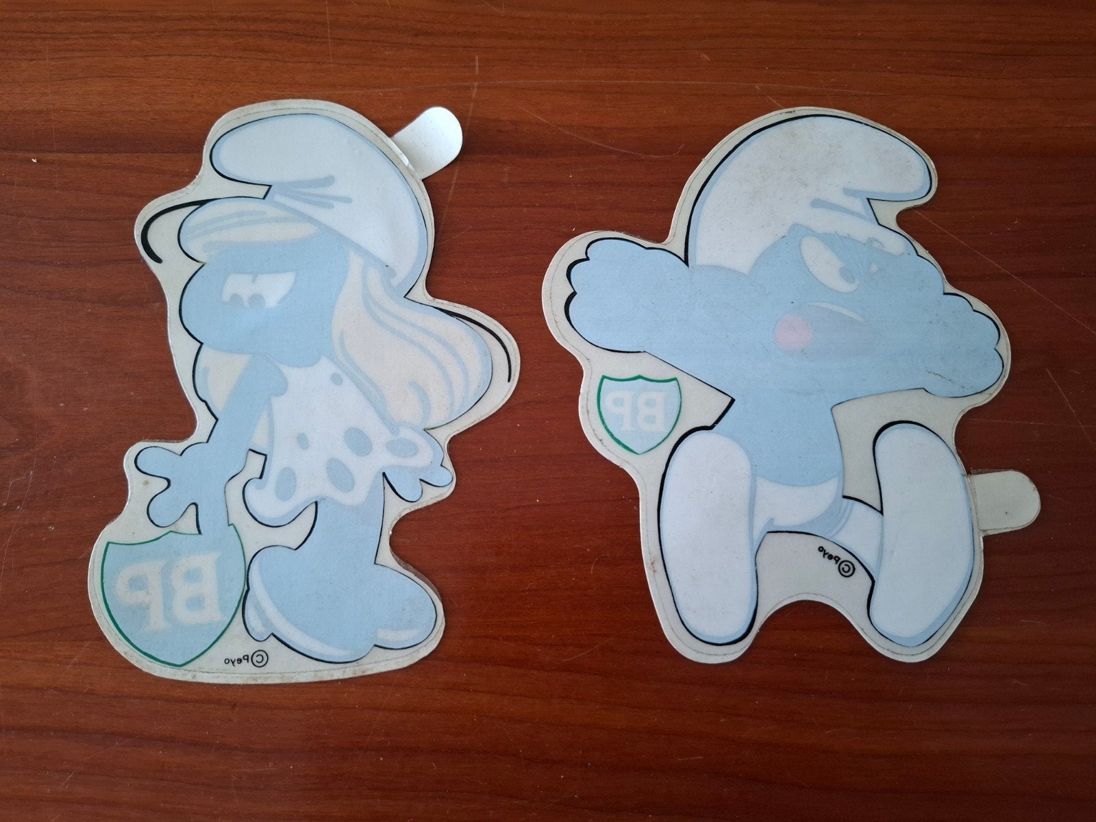Vintage Smurfen stickers - Smurfin en Moppersmurf, Verzamelen, Ophalen of Verzenden, Nieuw, Verschillende Smurfen, Gebruiksvoorwerp