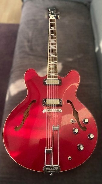 Epiphone Riviera 2006 Cherry - Korea (Unsung), Ophalen of Verzenden, Gebruikt, Semi-solid body, Epiphone