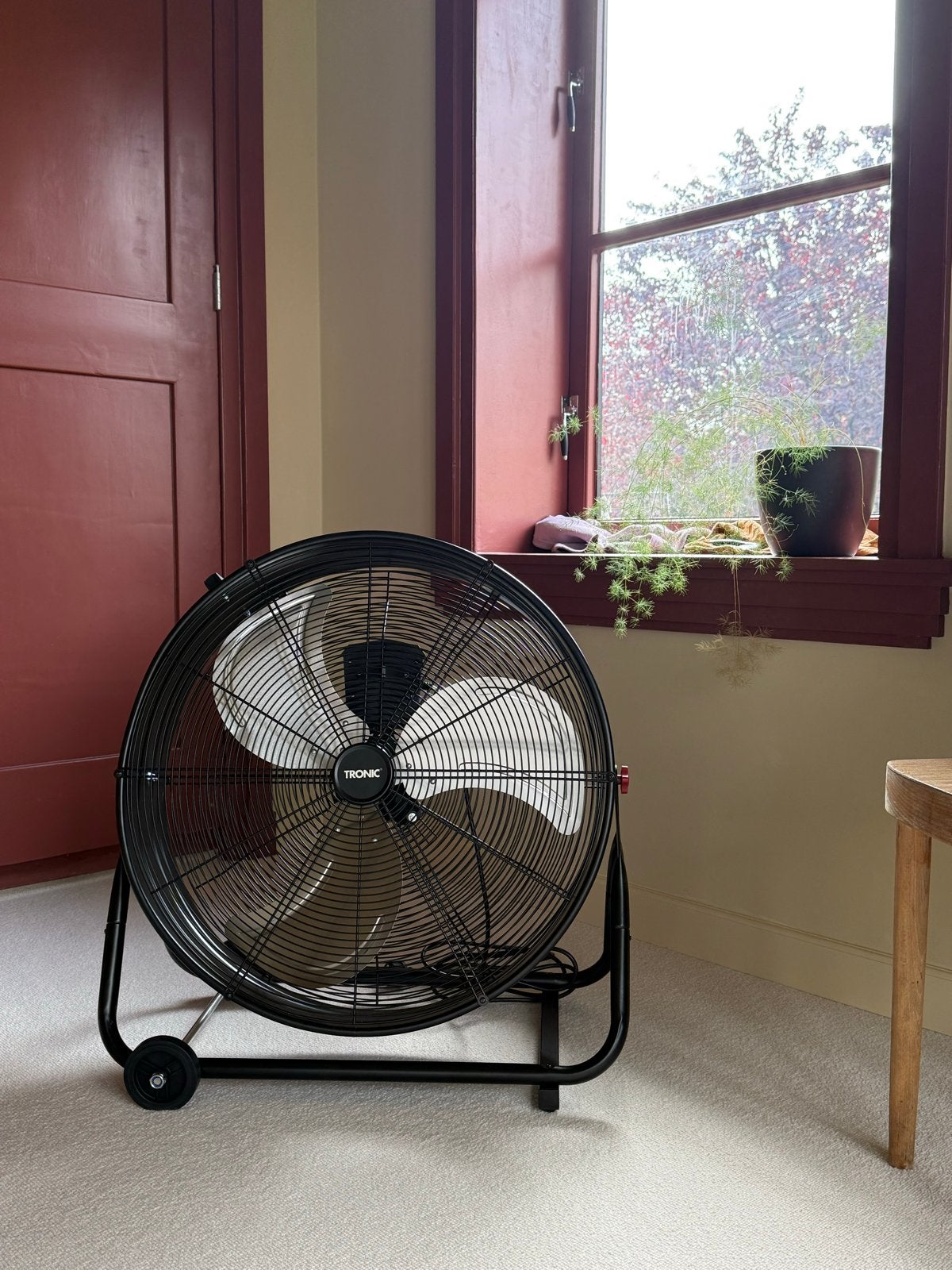 Tronic Bouwventilator - Vloerventilator met 3 standen, Witgoed en Apparatuur, Ventilatoren, Ophalen, Zo goed als nieuw, Vloerventilator