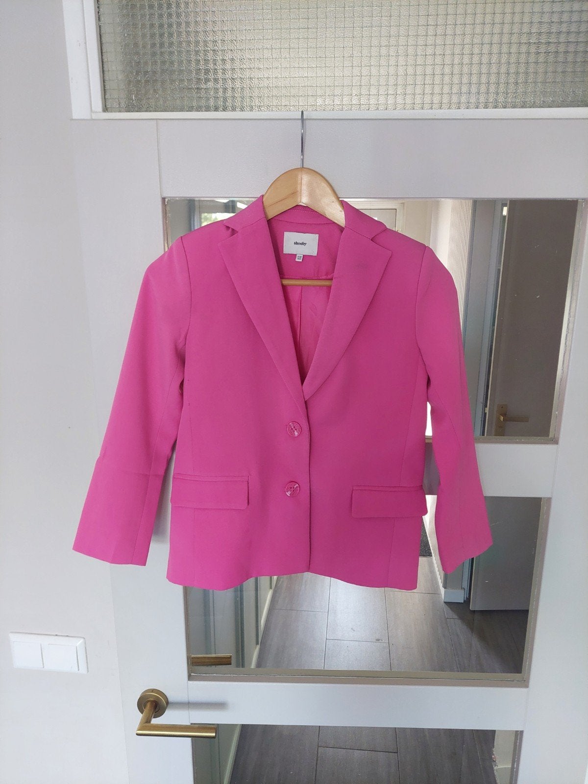 Shoeby roze blazer maat 134/140, Meisje, Ophalen of Verzenden, Zo goed als nieuw, Shoeby