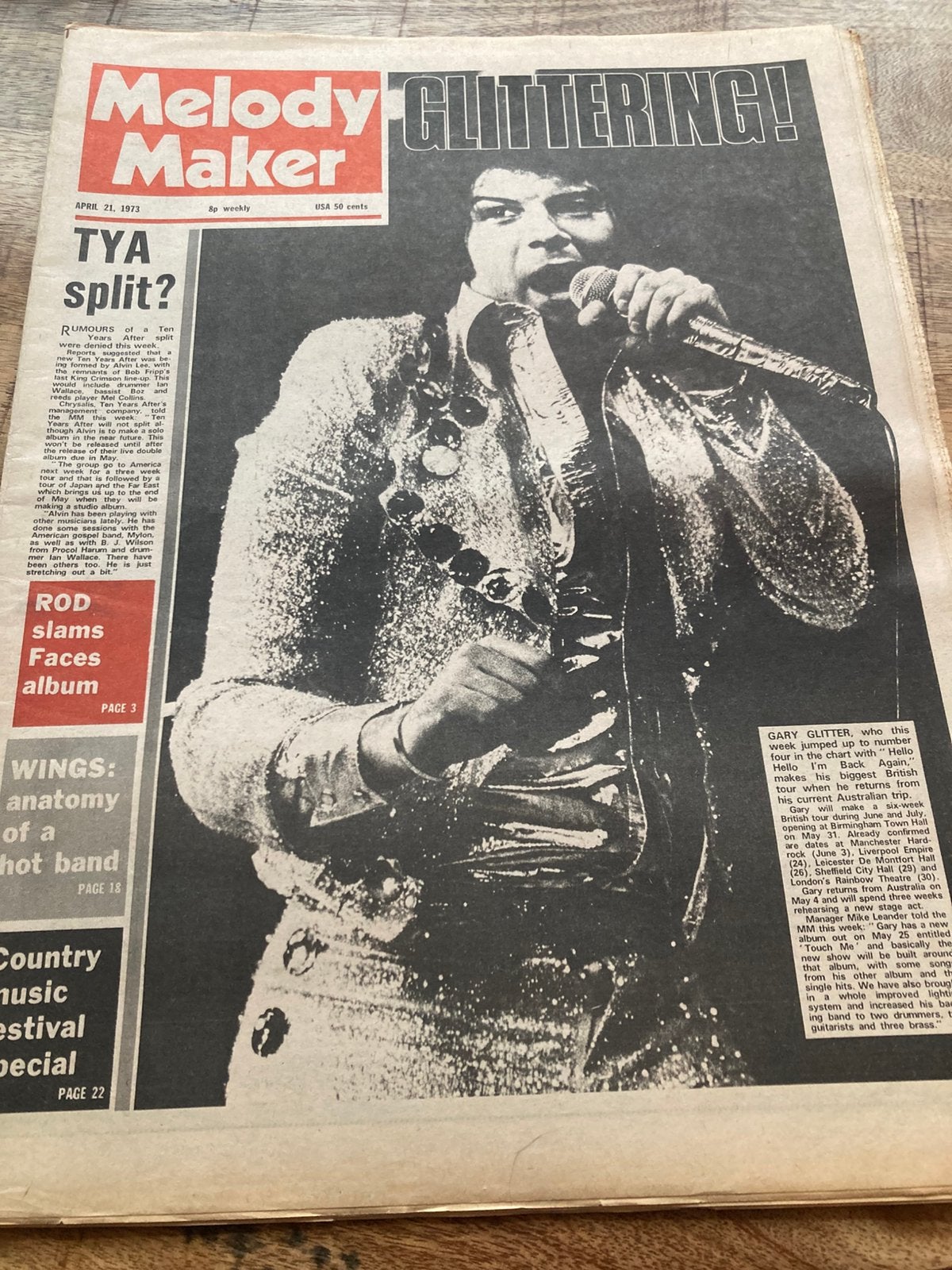 MELODY MAKER 1973 TRAFFIC Rod Stewart ELP Paul McCartney, Ophalen of Verzenden, Muziek, Film of Tv
