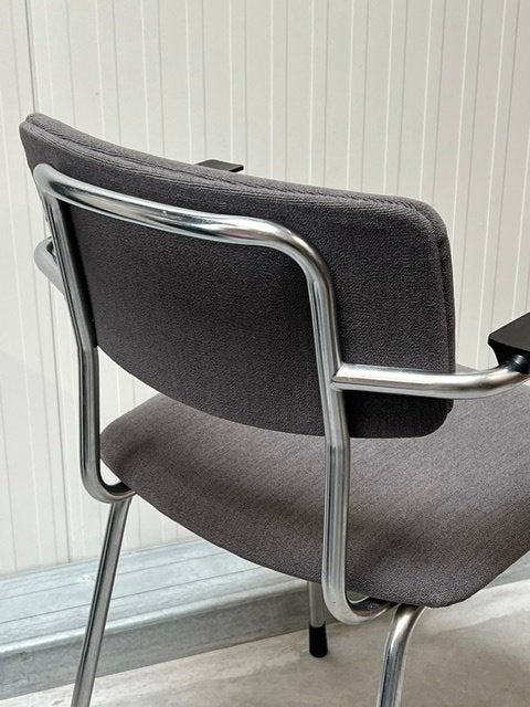 Gispen 1235 eettafelstoelen vintage stoelen grijs prijs p/st, Gebruikt, Twee, ., Overige materialen