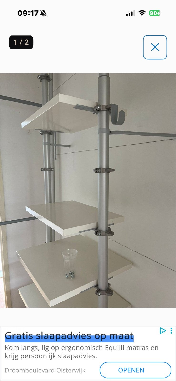 Verstelbare wandplanken systeem Ikea, Huis en Inrichting, Ophalen, Gebruikt