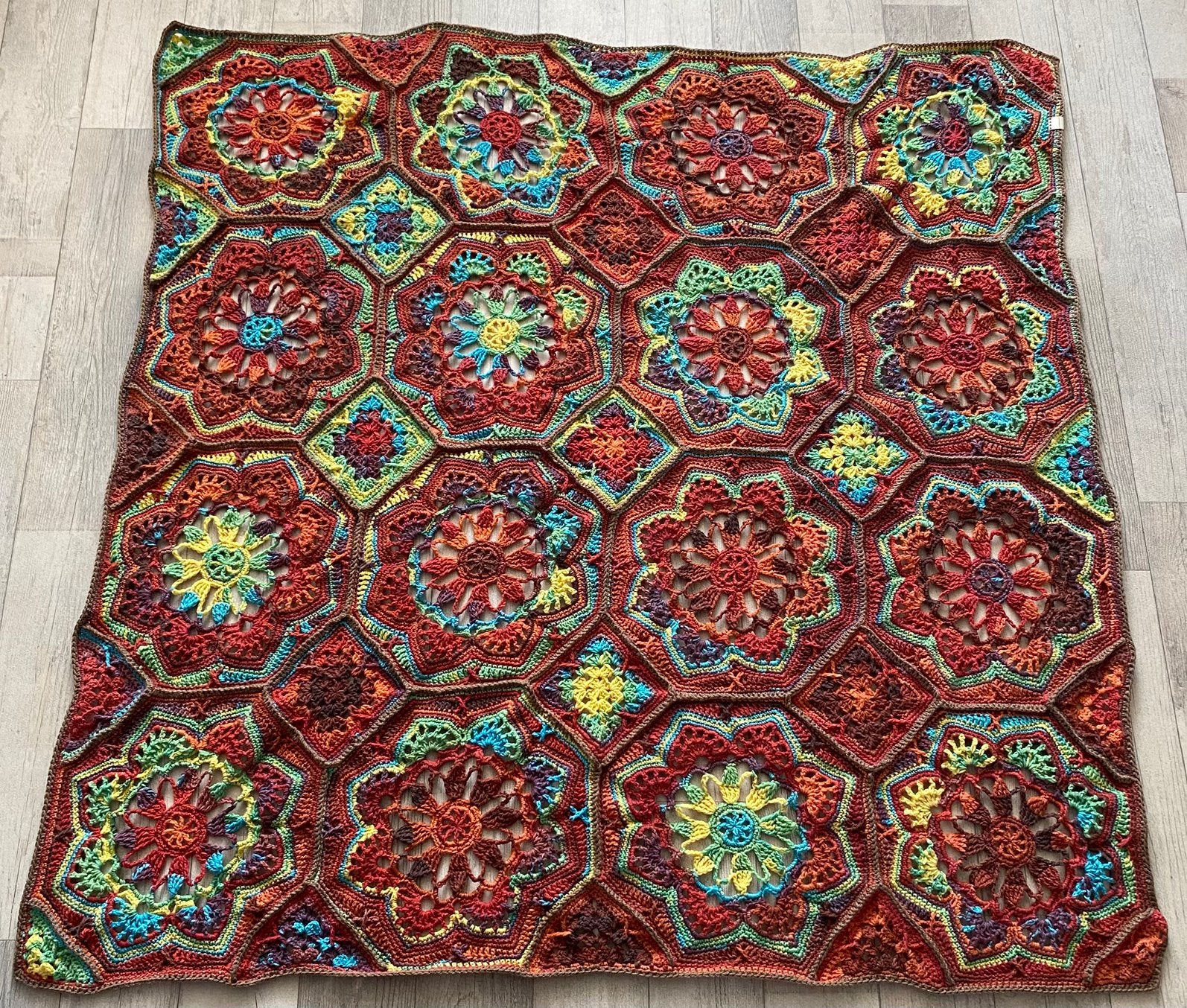 Persian Tiles blanket, Handgemaakt, Acryl, Nieuw, Ophalen of Verzenden