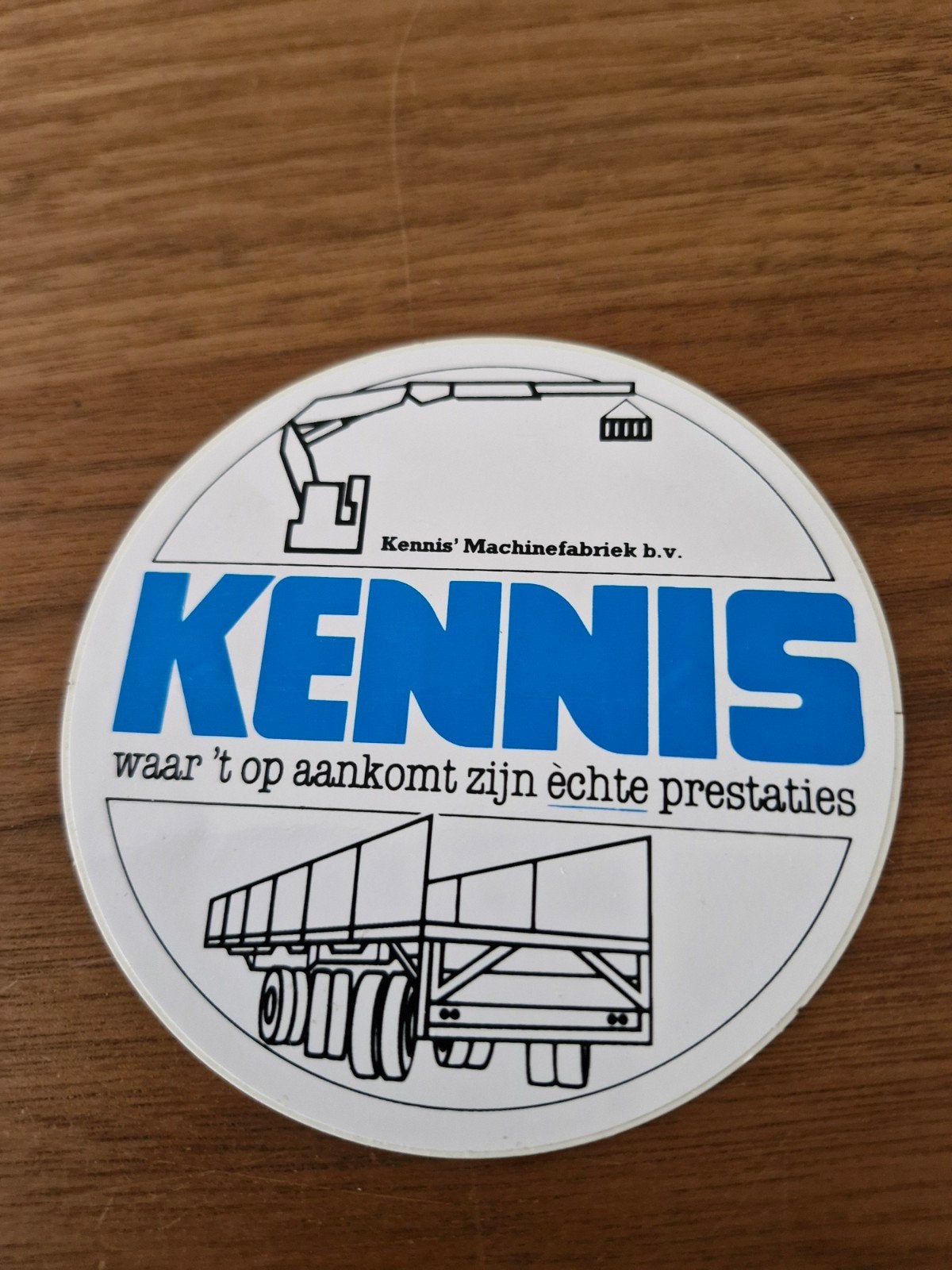 11240 Vintage Kennis Machinefabriek b.v. Sticker, Ophalen of Verzenden, Gebruikt, Bedrijf of Vereniging