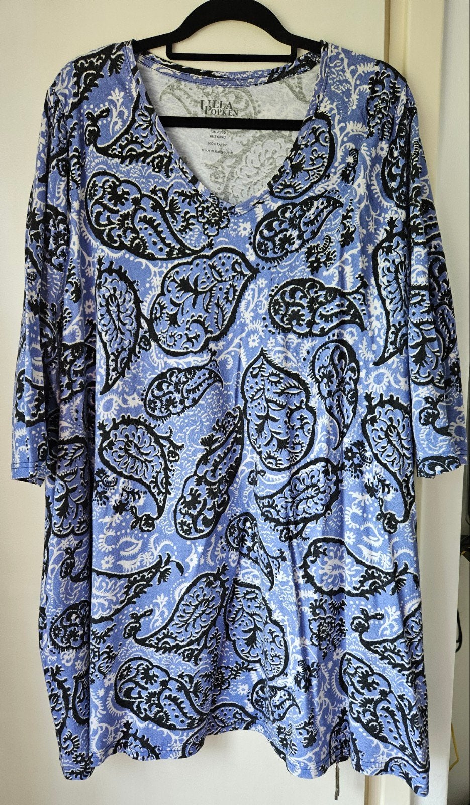 ulla popken lang shirt mt.54/56, Ophalen of Verzenden, Zo goed als nieuw, Blauw, Shirt of Top