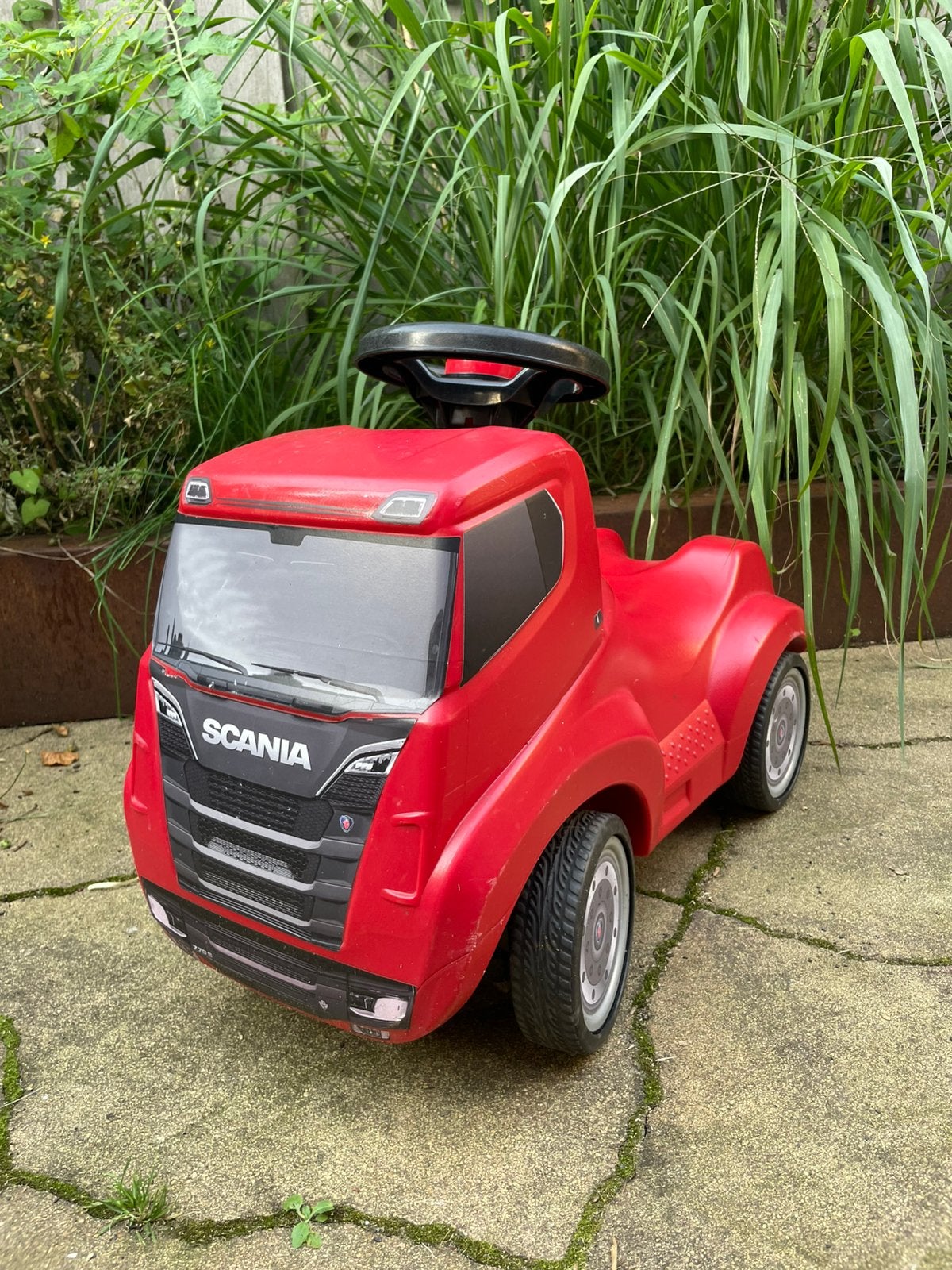 Scania loopauto, rode vrachtwagen, Kinderen en Baby's, Zo goed als nieuw