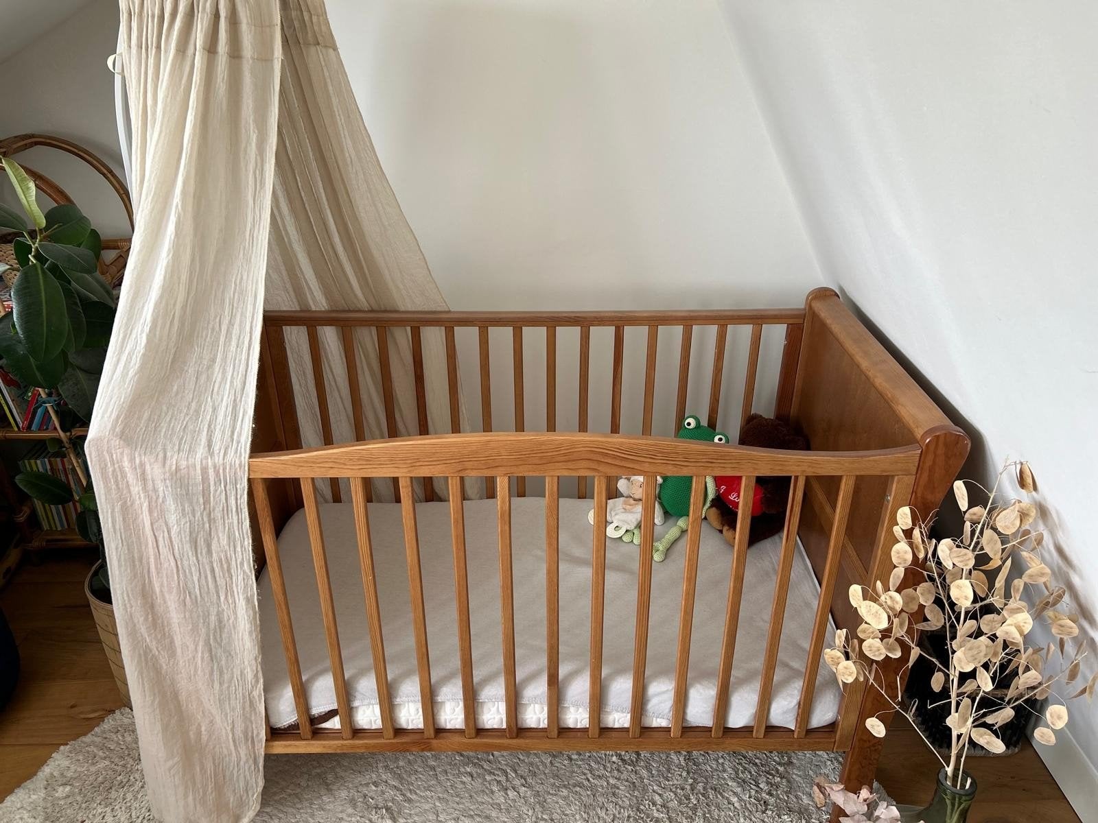 Woodies Noble Vintage Ledikant 60x120  Aerosleep & Jollein, Ophalen, Zo goed als nieuw, Hout, Eenpersoons