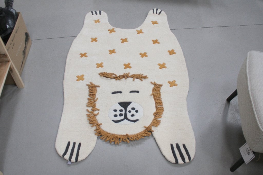 Leuk hip vloerkleed kindervloerkleed leeuw Sleeping Lion, Nieuw, Bruin, 150 tot 200 cm, Overige vormen