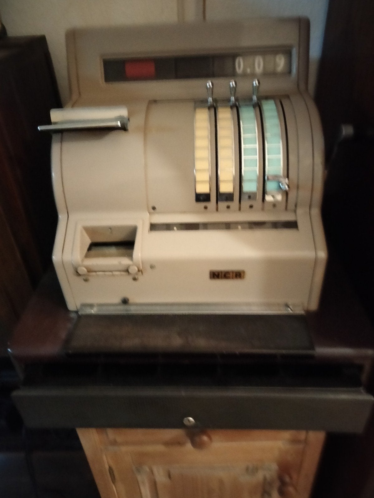 Vintage NCR Kassa met Kassabel en Weinig Gebruikersschade, Ophalen