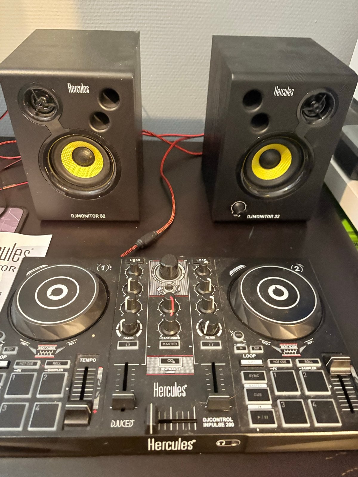 Hercules DJControl Inpulse 200 DJ-set met DJMonitor 32, Ophalen of Verzenden, Zo goed als nieuw, Dj-set, Overige merken