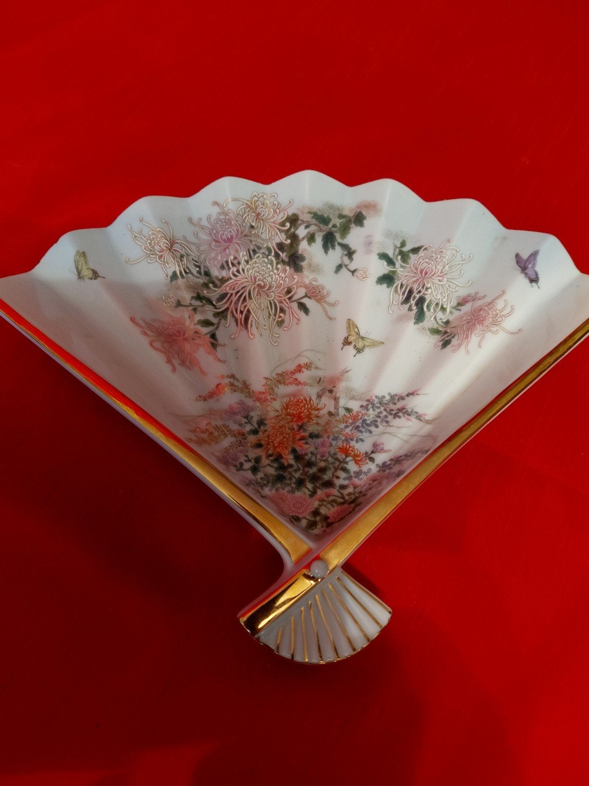 Porseleine Kyoto waaier, Ophalen of Verzenden